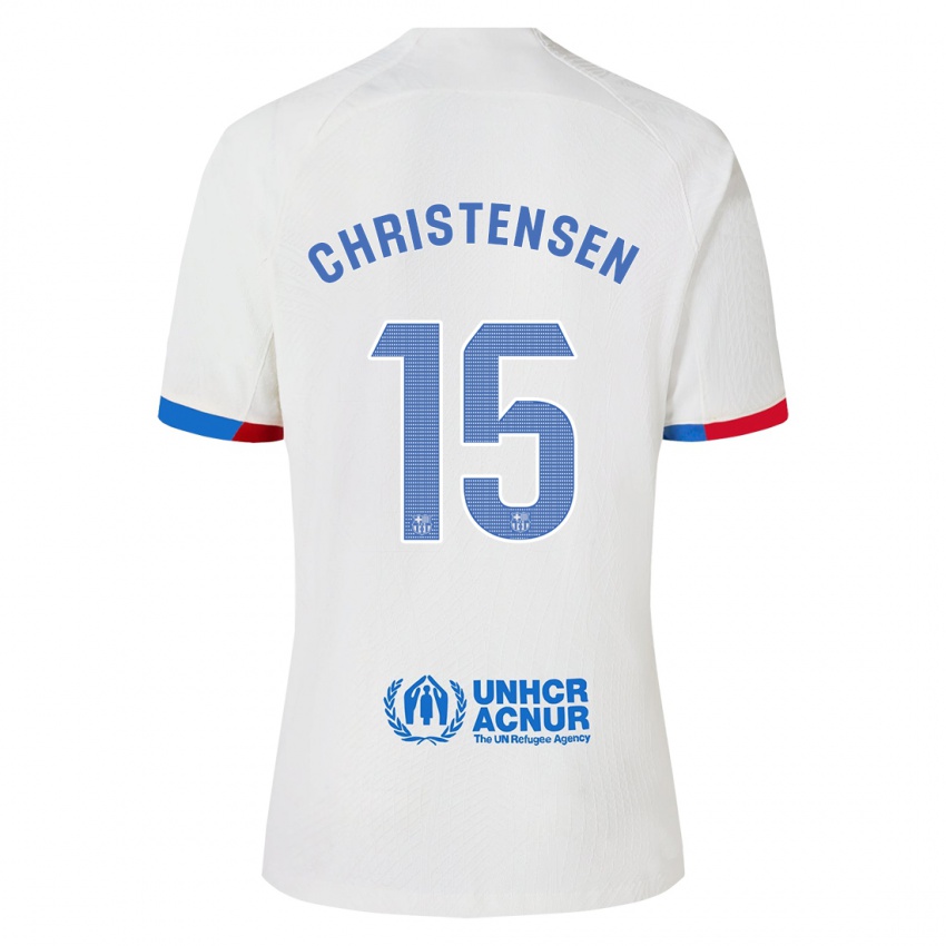 Hombre Camiseta Andreas Christensen #15 Blanco 2ª Equipación 2023/24 La Camisa Chile