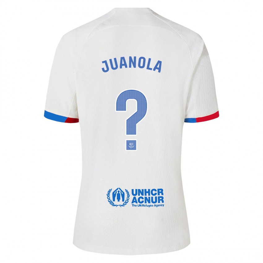 Hombre Camiseta Mika Juanola #0 Blanco 2ª Equipación 2023/24 La Camisa Chile