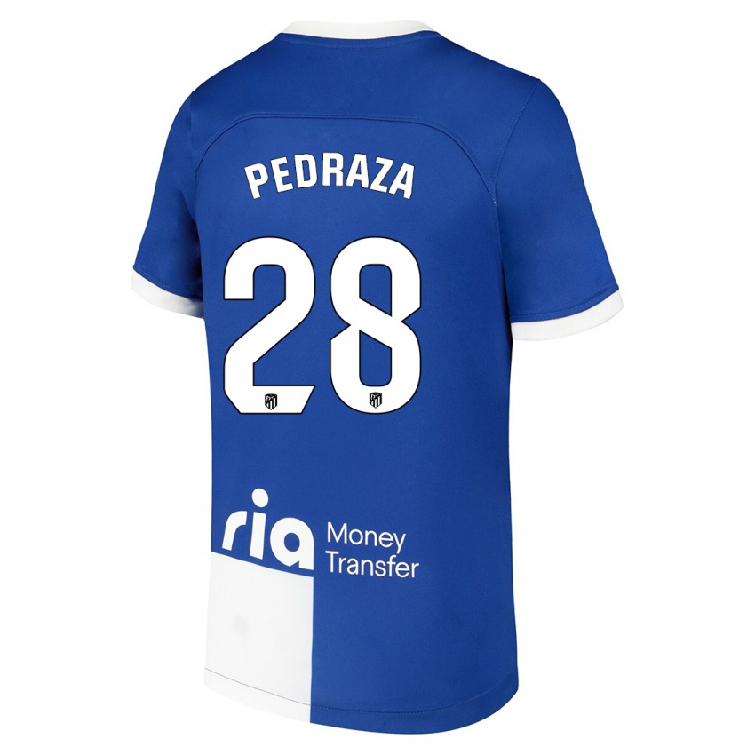 Hombre Camiseta Alfredo Pedraza #28 Azul Blanco 2ª Equipación 2023/24 La Camisa Chile