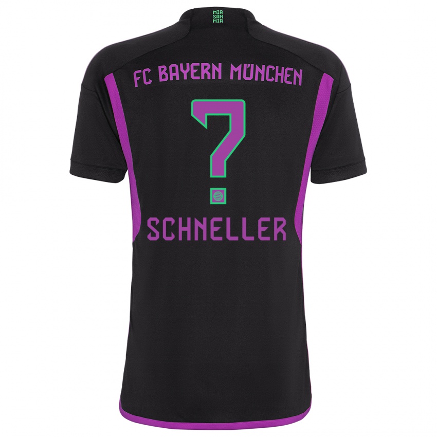 Hombre Camiseta Lukas Schneller #0 Negro 2ª Equipación 2023/24 La Camisa Chile