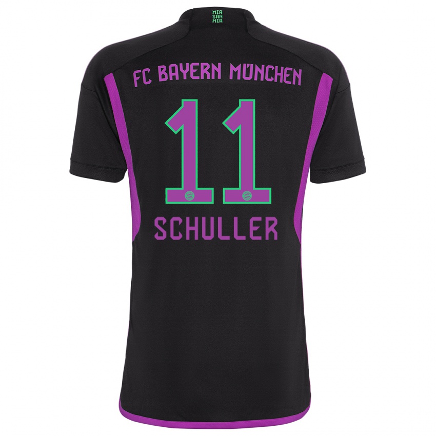 Hombre Camiseta Lea Schuller #11 Negro 2ª Equipación 2023/24 La Camisa Chile