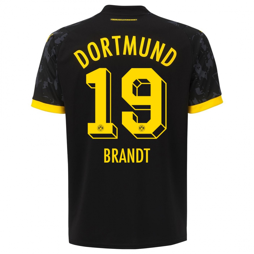 Hombre Camiseta Julian Brandt #19 Negro 2ª Equipación 2023/24 La Camisa Chile