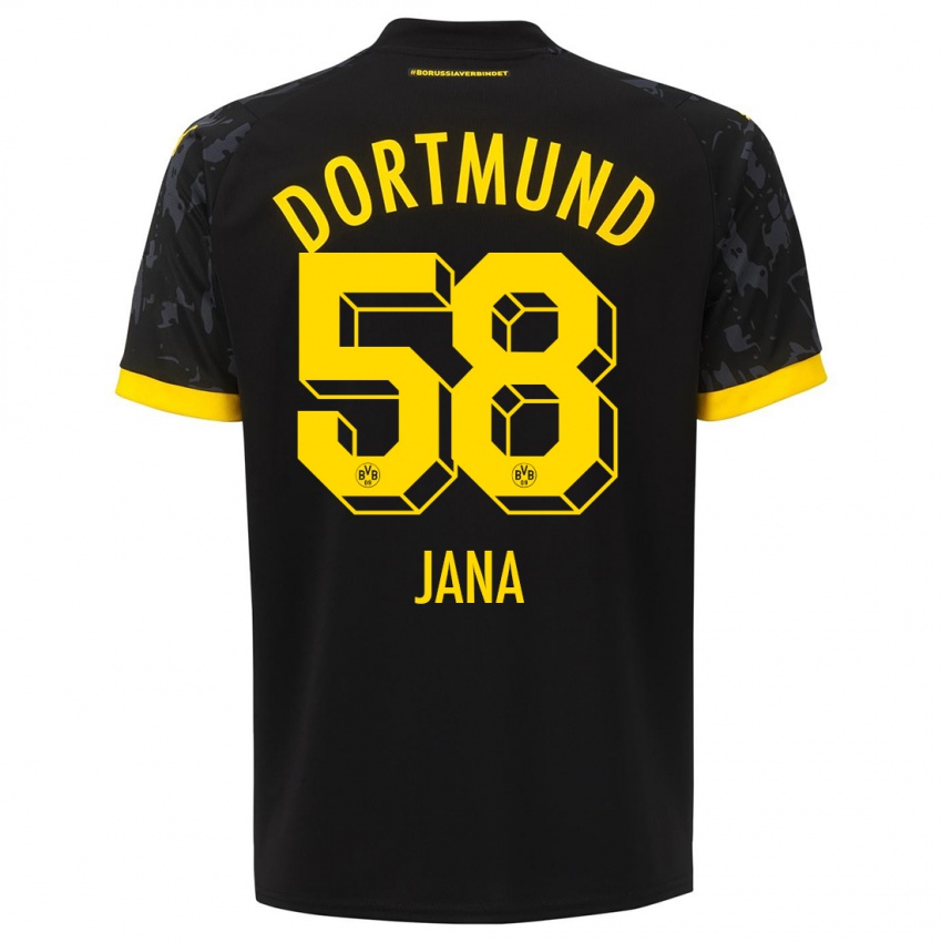Hombre Camiseta Nordberg Jana #58 Negro 2ª Equipación 2023/24 La Camisa Chile