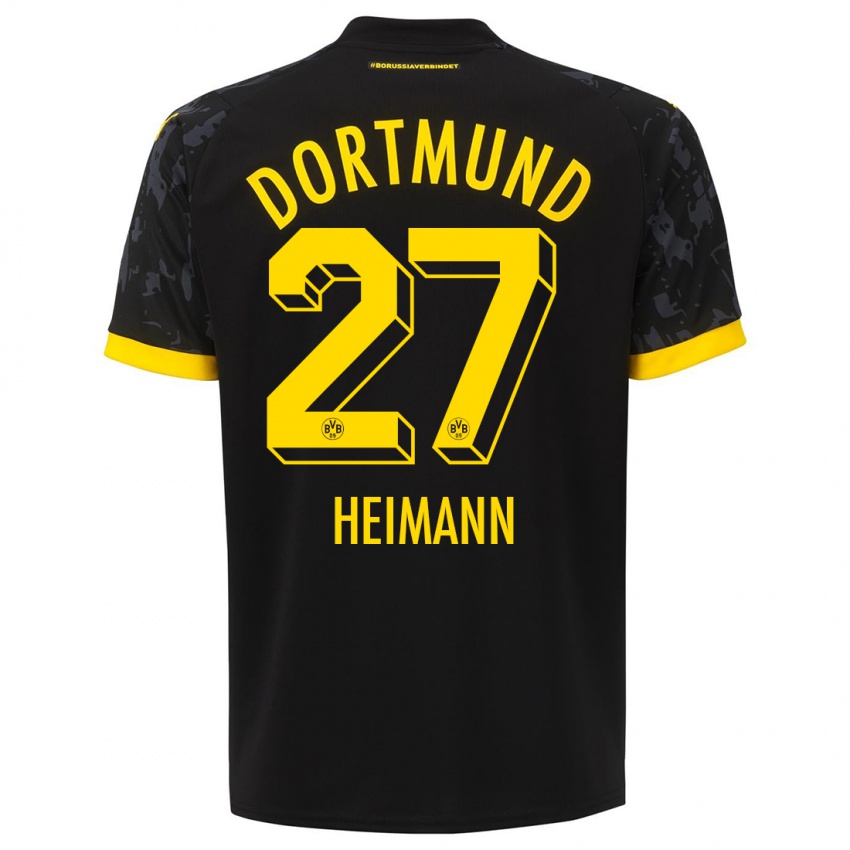 Hombre Camiseta Wesley Heimann #27 Negro 2ª Equipación 2023/24 La Camisa Chile