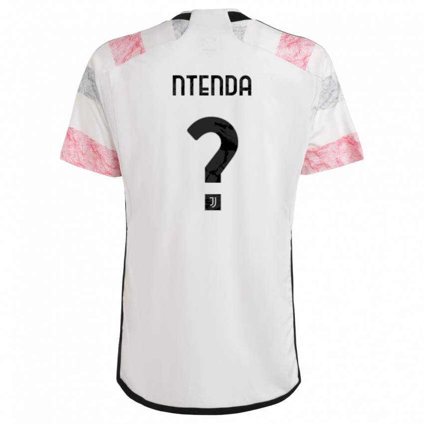 Hombre Camiseta Jean-Claude Ntenda #0 Blanco Rosa 2ª Equipación 2023/24 La Camisa Chile