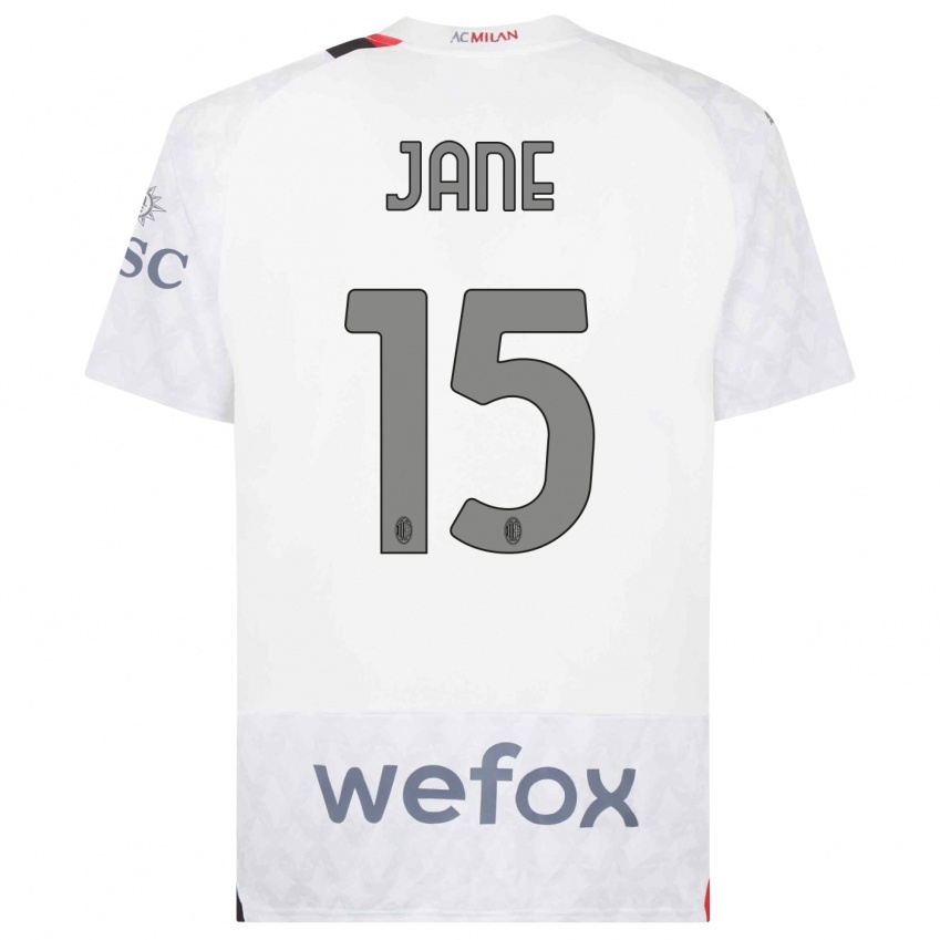 Hombre Camiseta Refiloe Jane #15 Blanco 2ª Equipación 2023/24 La Camisa Chile