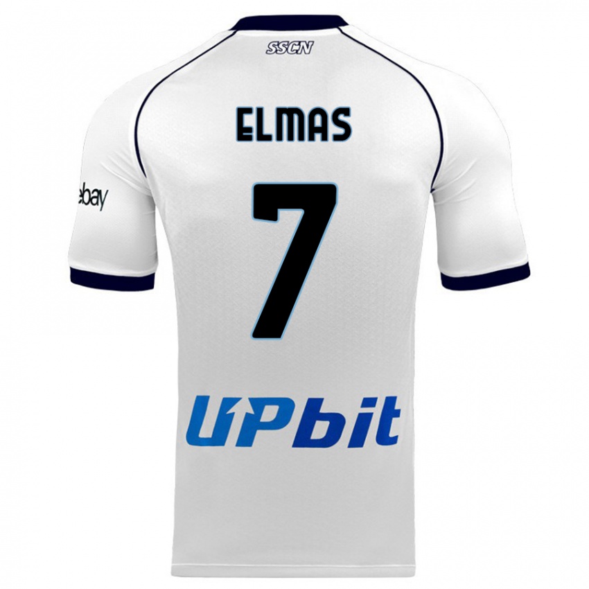Hombre Camiseta Eljif Elmas #7 Blanco 2ª Equipación 2023/24 La Camisa Chile