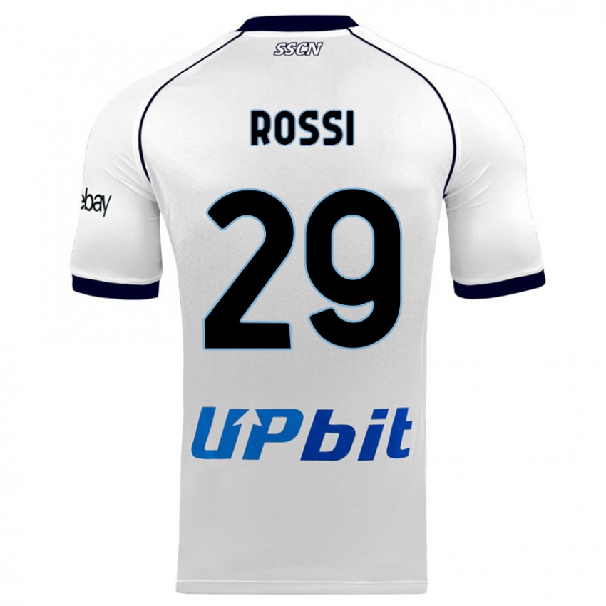 Hombre Camiseta Francesco Rossi #29 Blanco 2ª Equipación 2023/24 La Camisa Chile