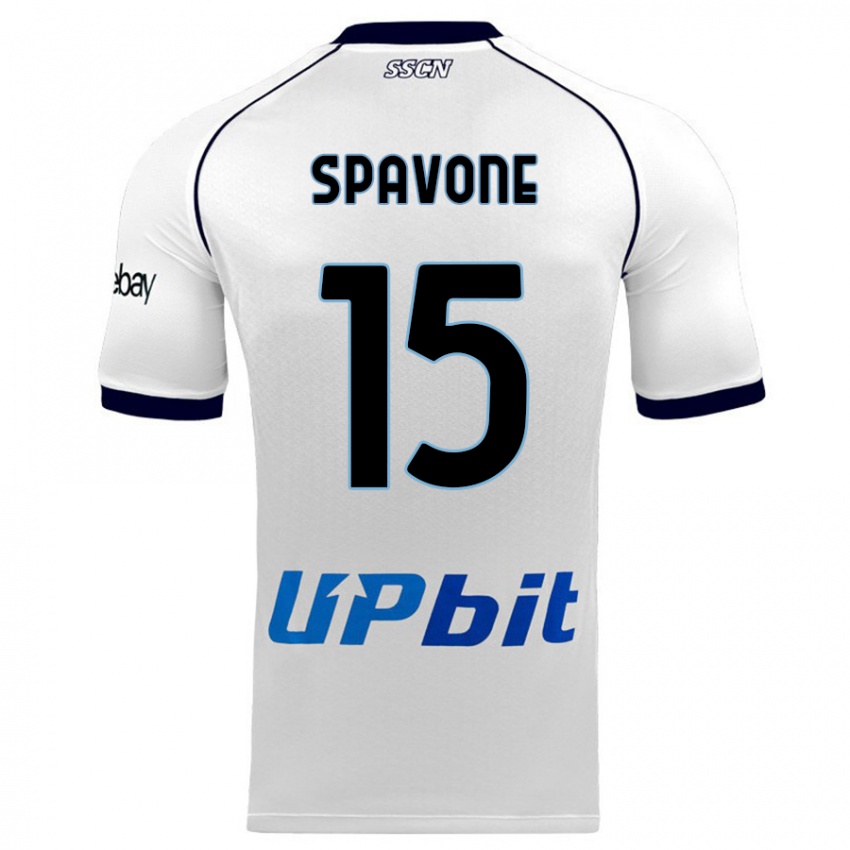 Hombre Camiseta Alessandro Spavone #15 Blanco 2ª Equipación 2023/24 La Camisa Chile