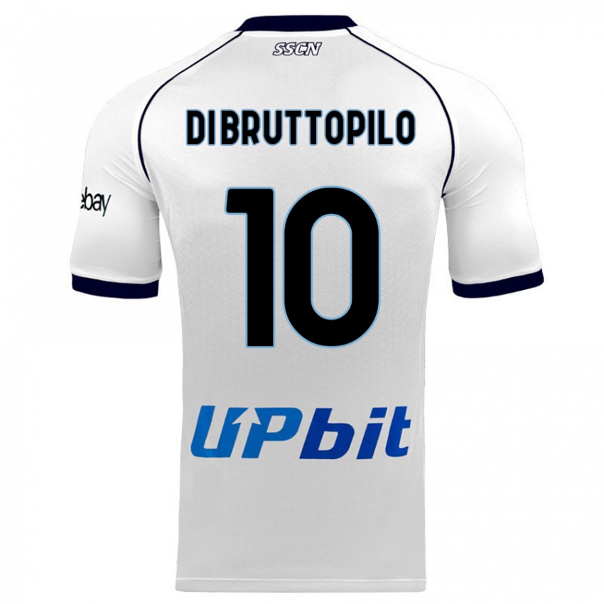 Hombre Camiseta Giuseppe Ambrosino Di Bruttopilo #10 Blanco 2ª Equipación 2023/24 La Camisa Chile