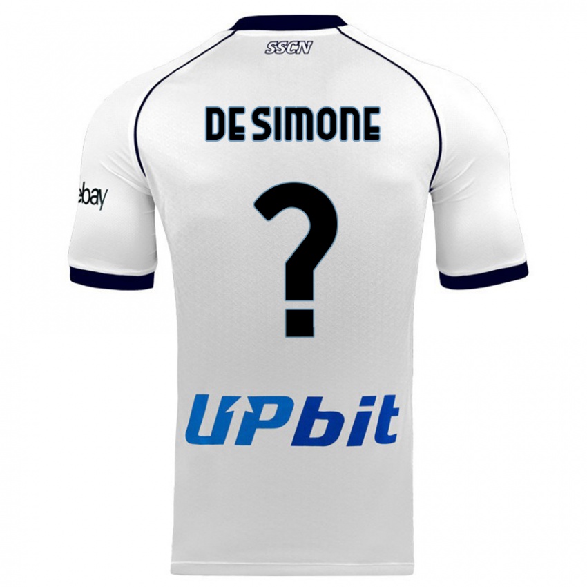 Hombre Camiseta Paolo De Simone #0 Blanco 2ª Equipación 2023/24 La Camisa Chile