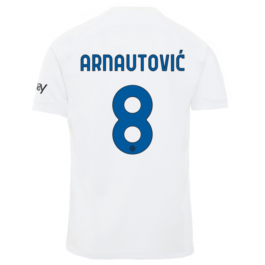 Hombre Camiseta Marko Arnautovic #8 Blanco 2ª Equipación 2023/24 La Camisa Chile