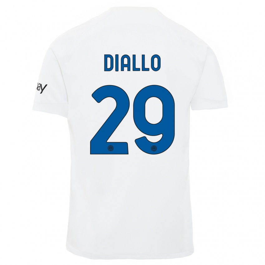 Hombre Camiseta Oumar Diallo #29 Blanco 2ª Equipación 2023/24 La Camisa Chile