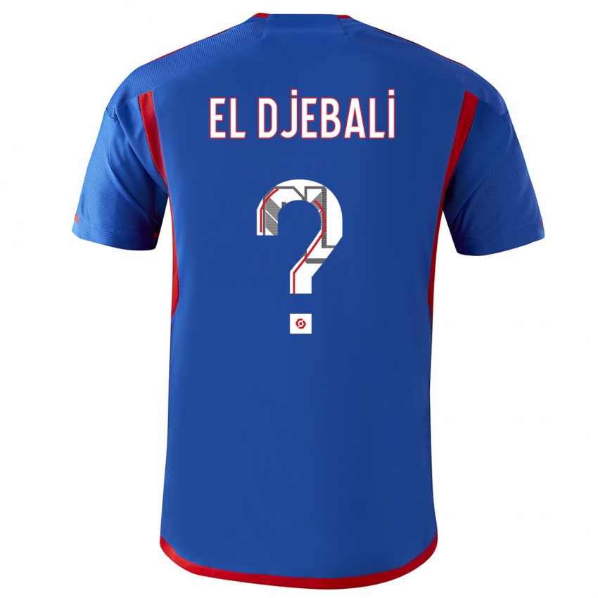 Hombre Camiseta Rayan El Djebali #0 Azul Rojo 2ª Equipación 2023/24 La Camisa Chile