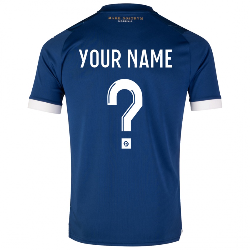 Hombre Camiseta Su Nombre #0 Azul Oscuro 2ª Equipación 2023/24 La Camisa Chile