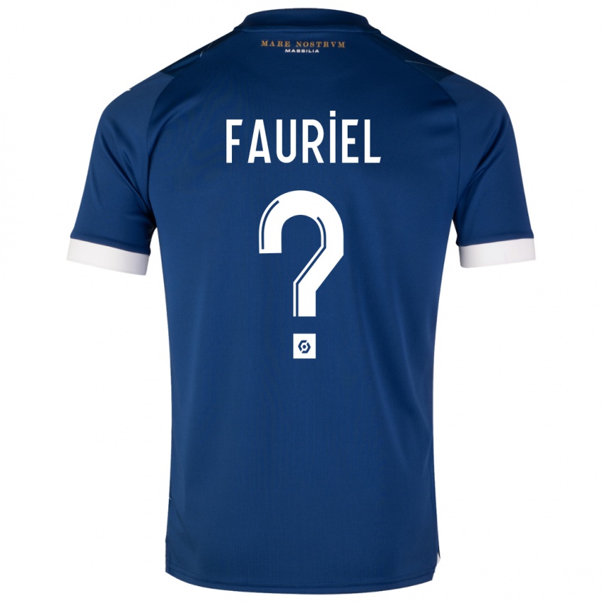 Hombre Camiseta Lois Fauriel #0 Azul Oscuro 2ª Equipación 2023/24 La Camisa Chile