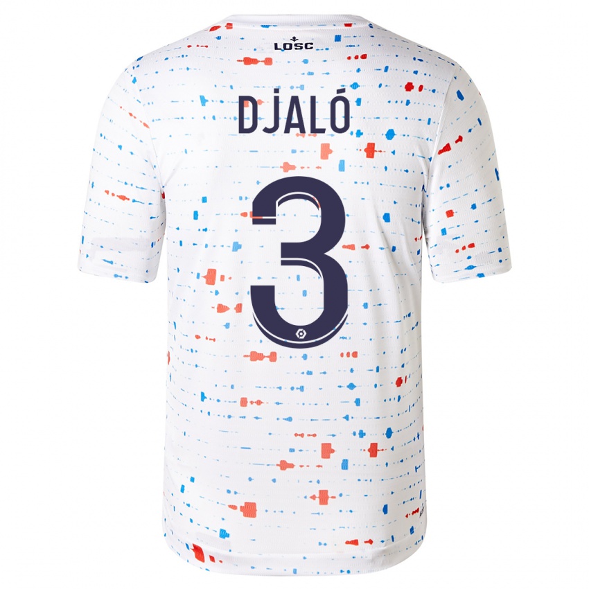 Hombre Camiseta Tiago Djalo #3 Blanco 2ª Equipación 2023/24 La Camisa Chile