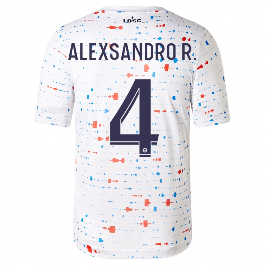 Hombre Camiseta Alexsandro Ribeiro #4 Blanco 2ª Equipación 2023/24 La Camisa Chile