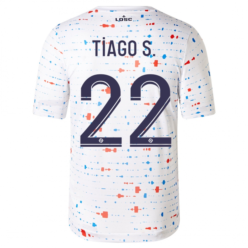 Hombre Camiseta Tiago Santos #22 Blanco 2ª Equipación 2023/24 La Camisa Chile
