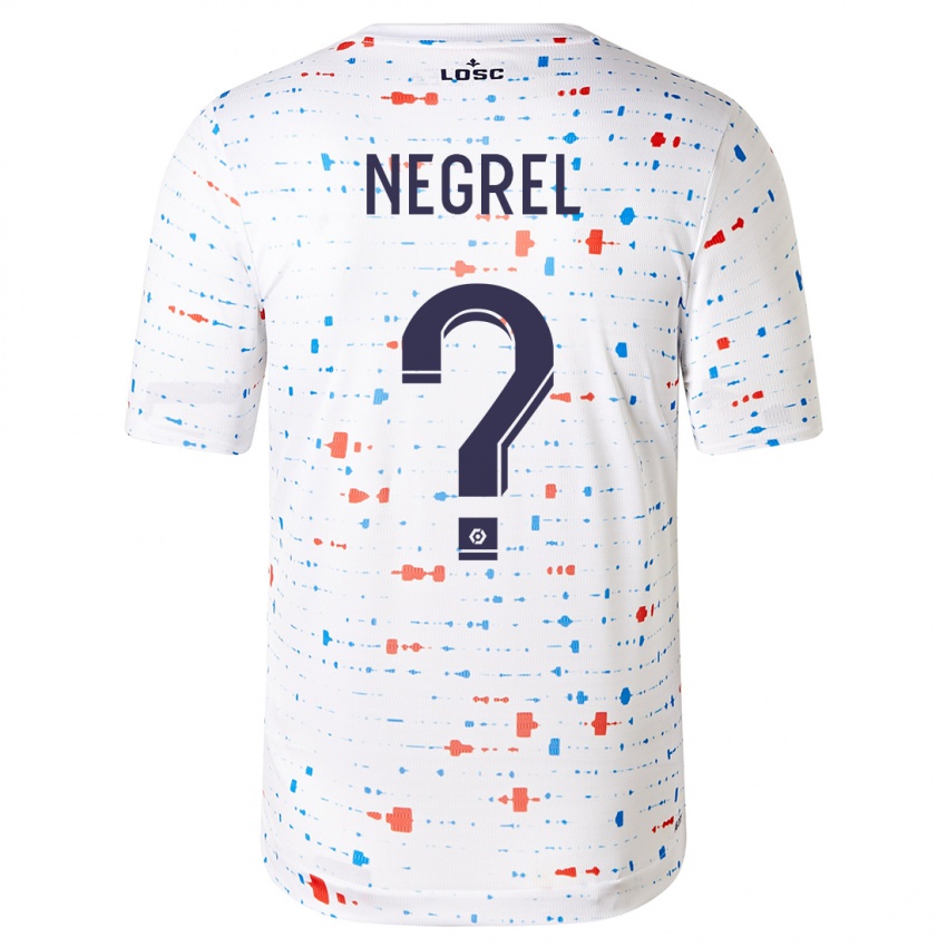 Hombre Camiseta Tom Negrel #0 Blanco 2ª Equipación 2023/24 La Camisa Chile