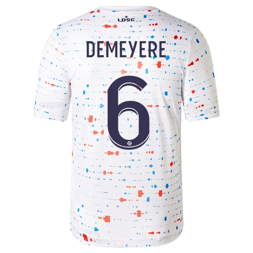 Hombre Camiseta Silke Demeyere #6 Blanco 2ª Equipación 2023/24 La Camisa Chile