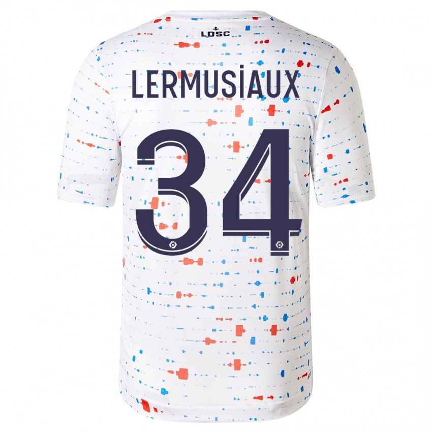 Hombre Camiseta Chrystal Lermusiaux #34 Blanco 2ª Equipación 2023/24 La Camisa Chile