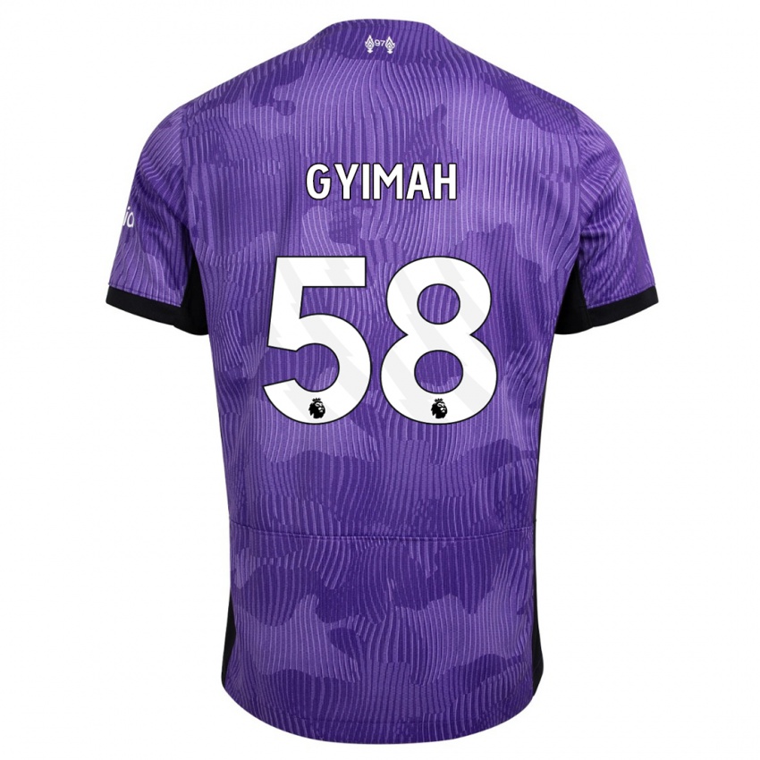 Hombre Camiseta Francis Gyimah #58 Púrpura Equipación Tercera 2023/24 La Camisa Chile