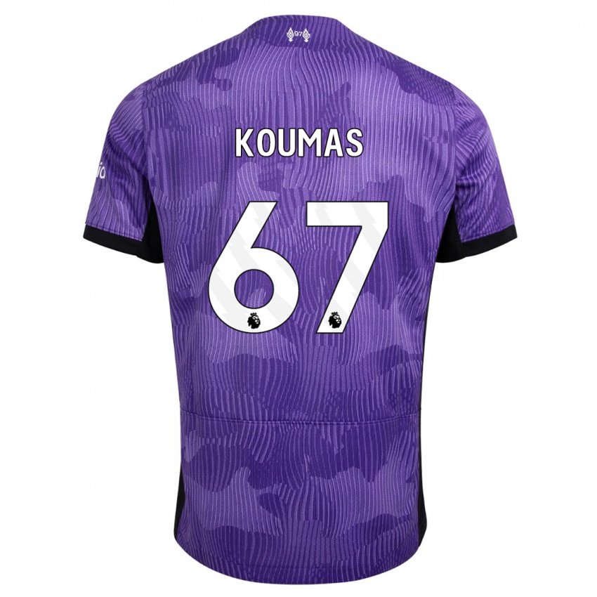 Hombre Camiseta Lewis Koumas #67 Púrpura Equipación Tercera 2023/24 La Camisa Chile