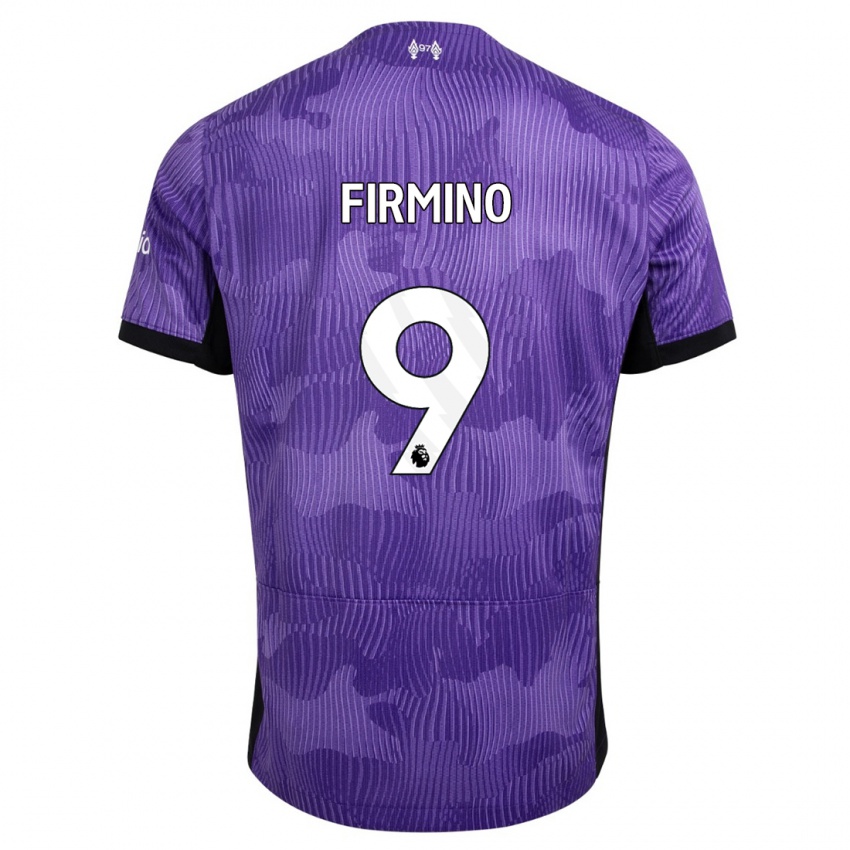 Hombre Camiseta Roberto Firmino #9 Púrpura Equipación Tercera 2023/24 La Camisa Chile