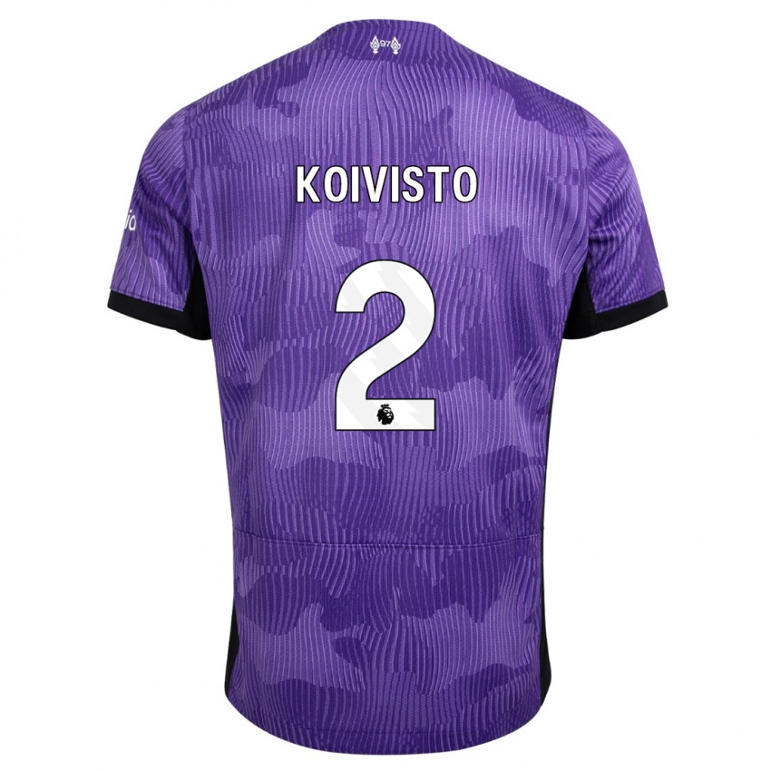 Hombre Camiseta Emma Koivisto #2 Púrpura Equipación Tercera 2023/24 La Camisa Chile
