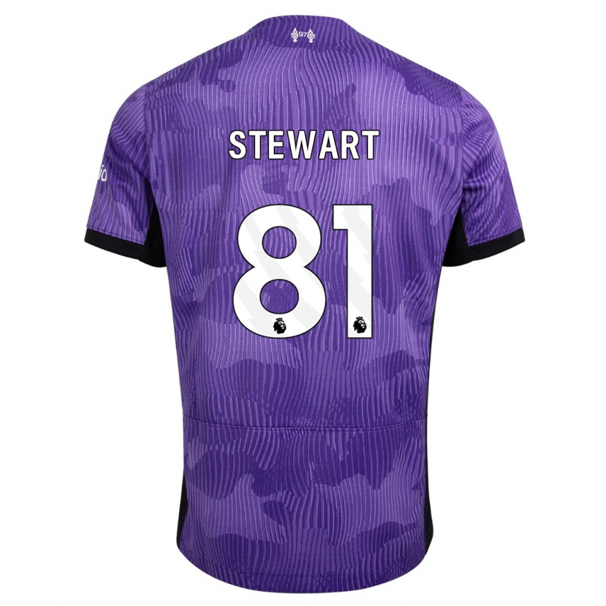 Hombre Camiseta Layton Stewart #81 Púrpura Equipación Tercera 2023/24 La Camisa Chile