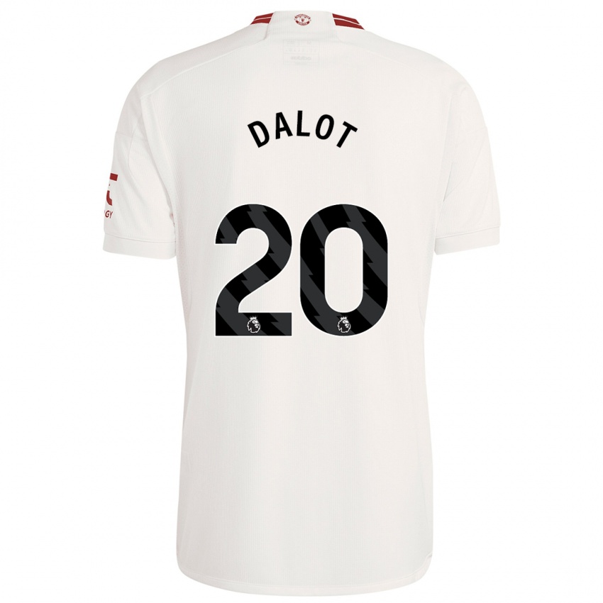 Hombre Camiseta Diogo Dalot #20 Blanco Equipación Tercera 2023/24 La Camisa Chile