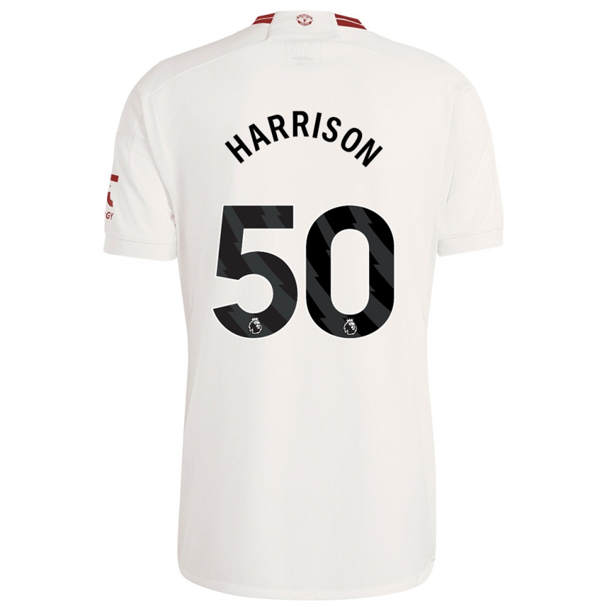 Hombre Camiseta Elyh Harrison #50 Blanco Equipación Tercera 2023/24 La Camisa Chile