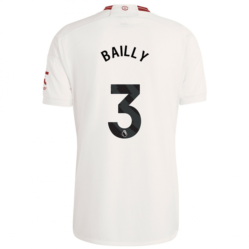 Hombre Camiseta Eric Bailly #3 Blanco Equipación Tercera 2023/24 La Camisa Chile