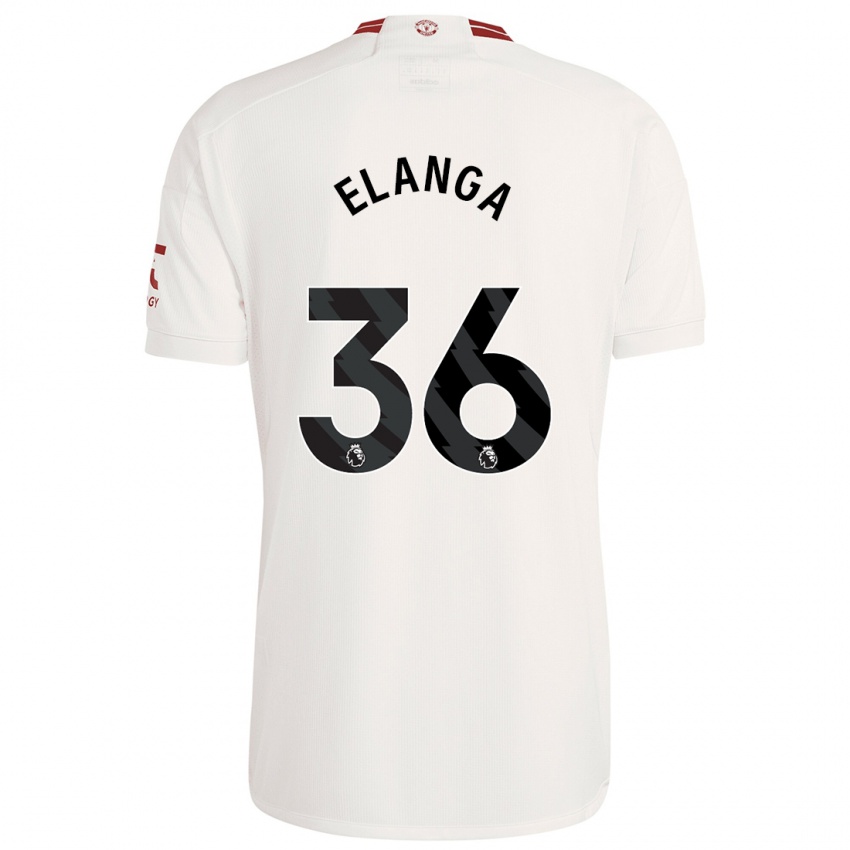 Hombre Camiseta Anthony Elanga #36 Blanco Equipación Tercera 2023/24 La Camisa Chile