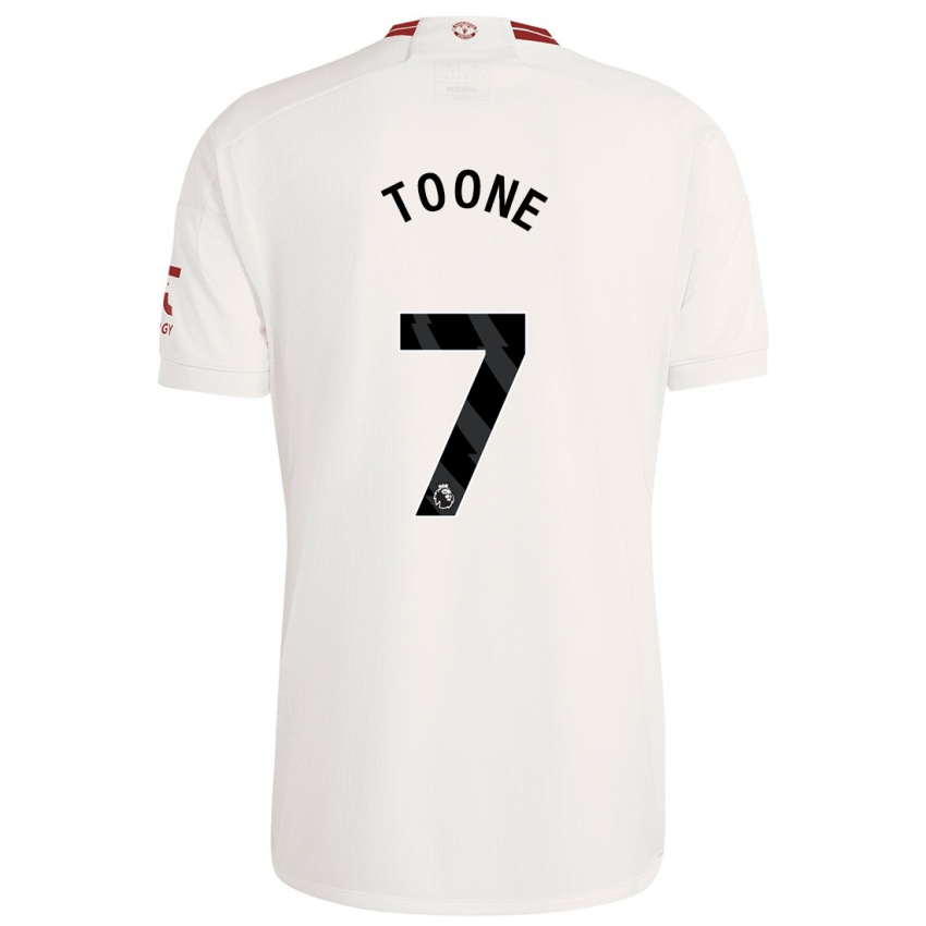Hombre Camiseta Ella Toone #7 Blanco Equipación Tercera 2023/24 La Camisa Chile