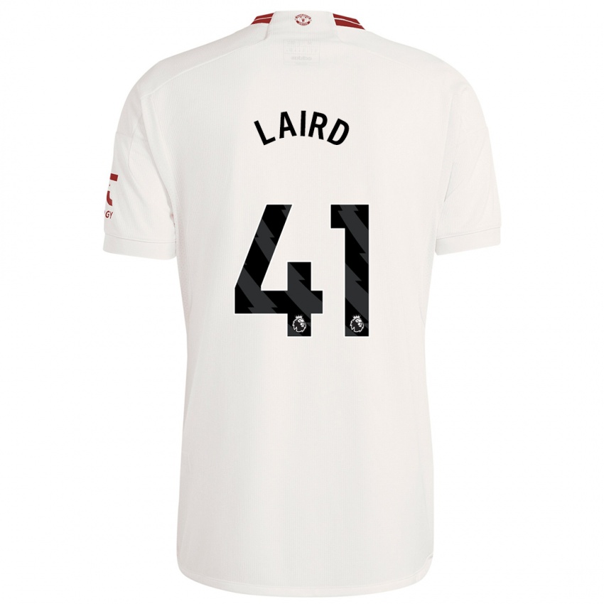 Hombre Camiseta Ethan Laird #41 Blanco Equipación Tercera 2023/24 La Camisa Chile