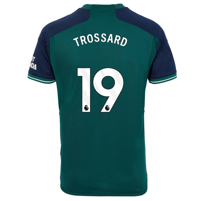 Hombre Camiseta Leandro Trossard #19 Verde Equipación Tercera 2023/24 La Camisa Chile