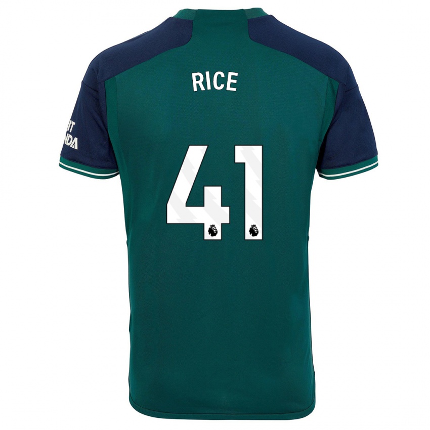 Hombre Camiseta Declan Rice #41 Verde Equipación Tercera 2023/24 La Camisa Chile