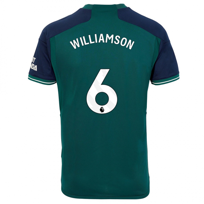 Hombre Camiseta Leah Williamson #6 Verde Equipación Tercera 2023/24 La Camisa Chile