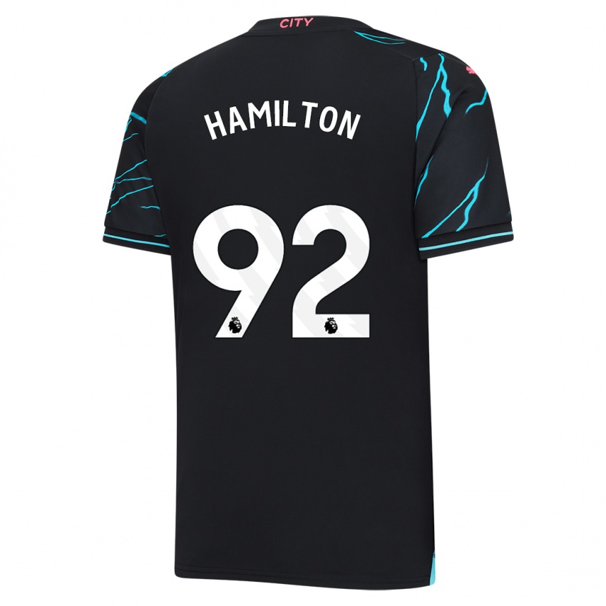 Hombre Camiseta Micah Hamilton #92 Azul Oscuro Equipación Tercera 2023/24 La Camisa Chile