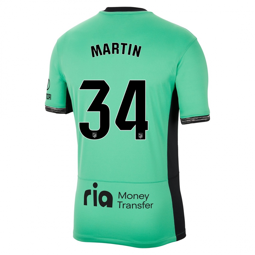 Hombre Camiseta Carlos Martin #34 Primavera Verde Equipación Tercera 2023/24 La Camisa Chile