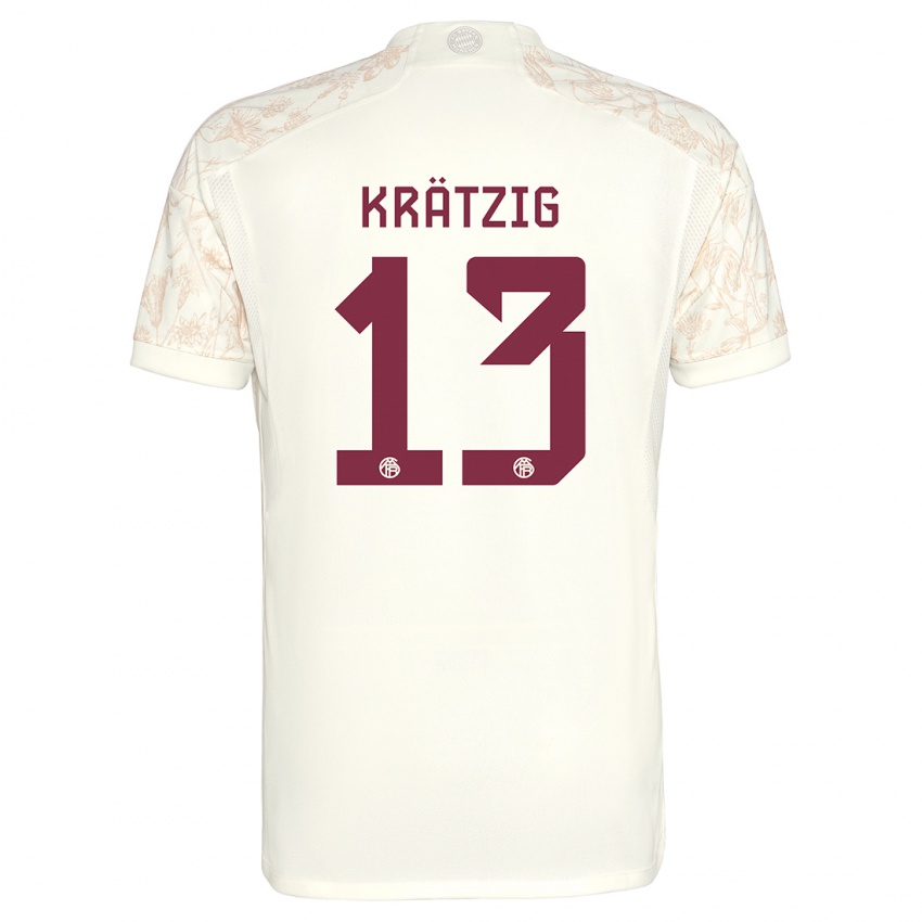 Hombre Camiseta Frans Krätzig #13 Blanquecino Equipación Tercera 2023/24 La Camisa Chile