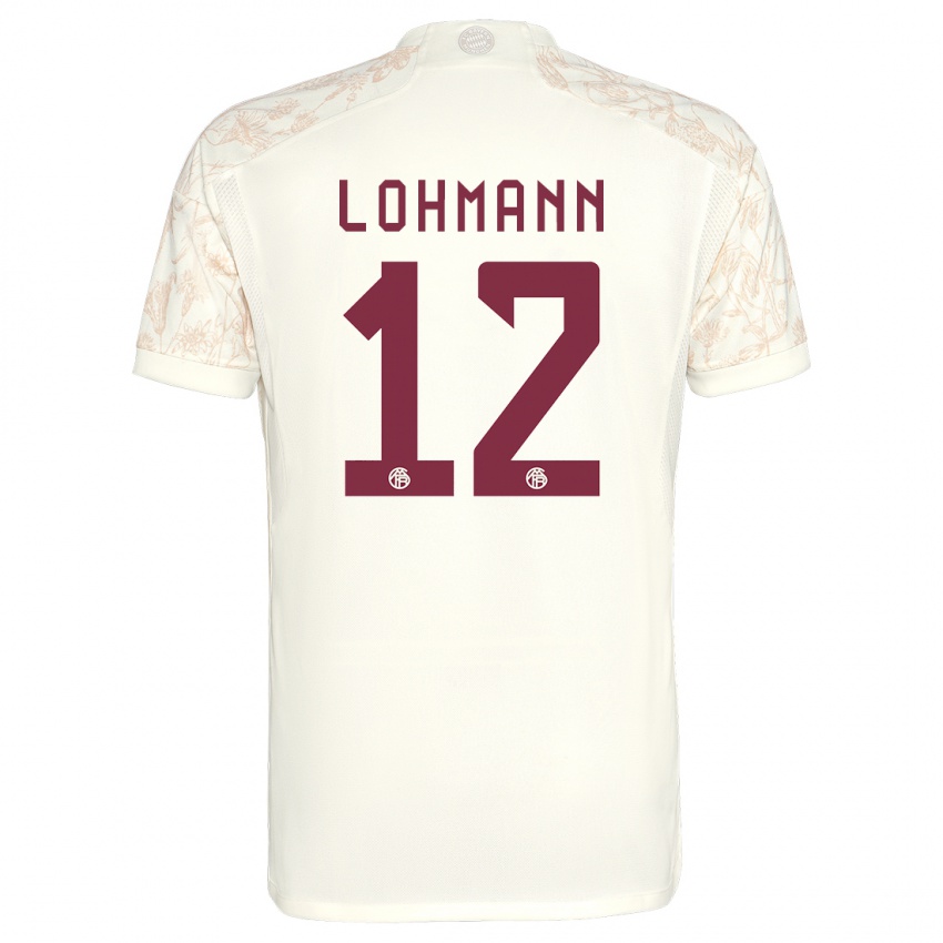 Hombre Camiseta Sydney Lohmann #12 Blanquecino Equipación Tercera 2023/24 La Camisa Chile