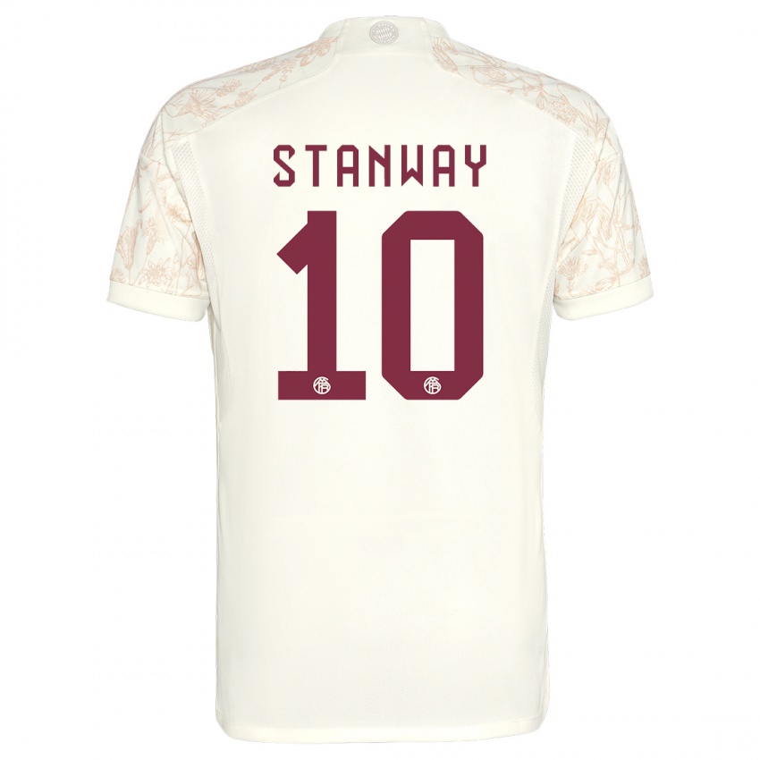 Hombre Camiseta Georgia Stanway #10 Blanquecino Equipación Tercera 2023/24 La Camisa Chile