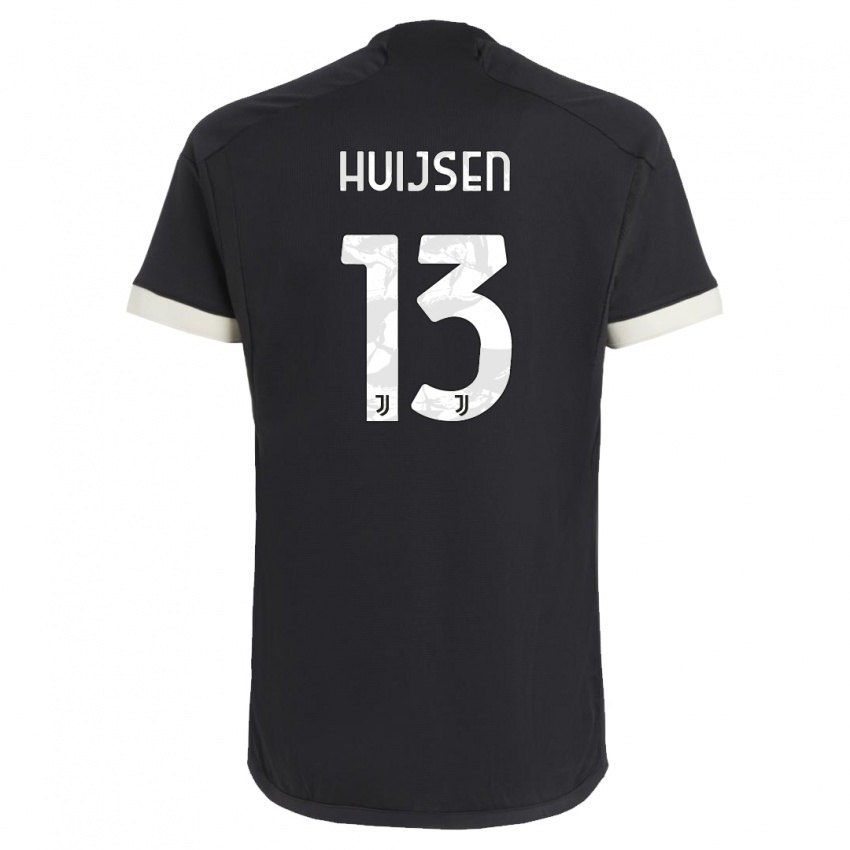 Hombre Camiseta Dean Huijsen #13 Negro Equipación Tercera 2023/24 La Camisa Chile