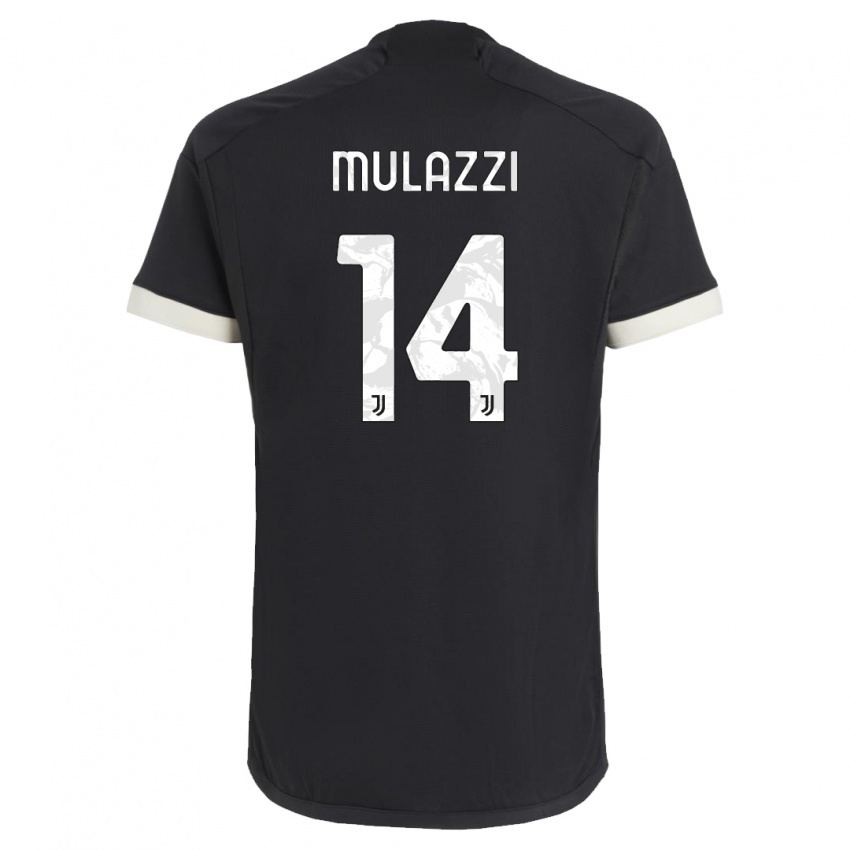 Hombre Camiseta Gabriele Mulazzi #14 Negro Equipación Tercera 2023/24 La Camisa Chile
