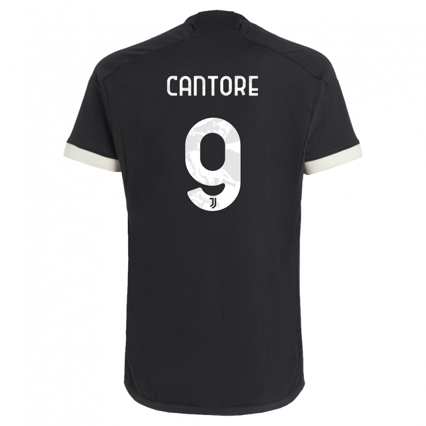 Hombre Camiseta Sofia Cantore #9 Negro Equipación Tercera 2023/24 La Camisa Chile