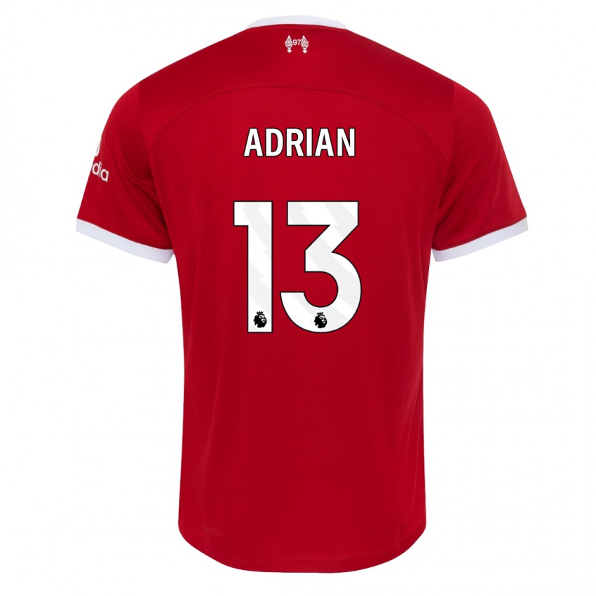 Mujer Camiseta Adrian #13 Rojo 1ª Equipación 2023/24 La Camisa Chile