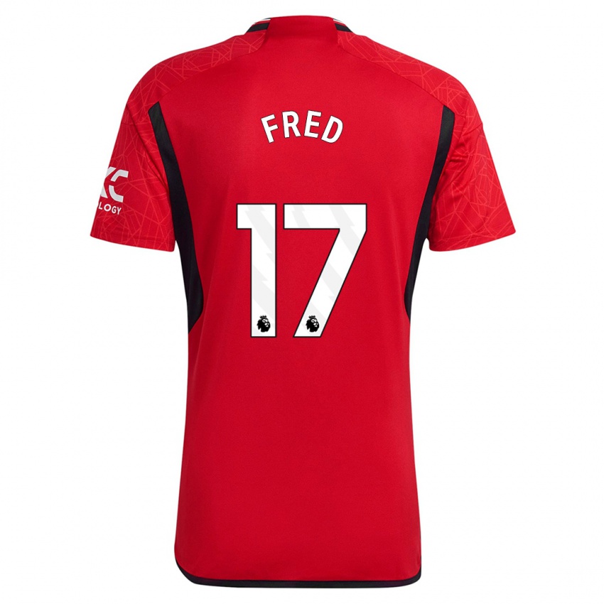 Mujer Camiseta Fred #17 Rojo 1ª Equipación 2023/24 La Camisa Chile